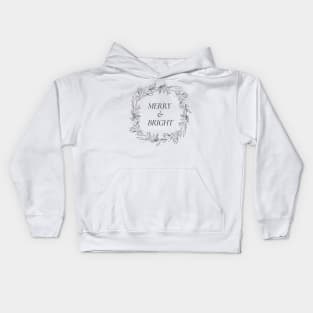 Merry and Bright Simple Kids Hoodie